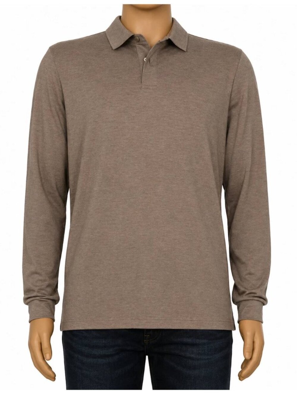 NEW   Nero Perla Men's Long Sleeve Polo Shirts